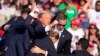 Former U.S. President Donald Trump was rushed from the stage at the campaign rally in Pennsylvania by Secret Service agents on July 13.