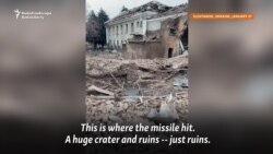 Missile Strike Leaves Destruction In Ukrainian Town Missile Strike Leaves Destruction In Ukrainian Town