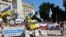 Антивоенный митинг в центре Белграда, организованный Российским демократическим обществом