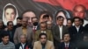 د پیپلز ګوند مشران په اسلام اباد کې د خبري غونډې په مهال ـ پخوانی انځور.