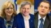 Corina Crețu (stânga) a fost comisar european. Dacian Cioloș (centru) a fost comisar european și președinte Renew Europe. Marian Jean Marinescu (dreapta) a fost europarlamentar timp de 17 ani.