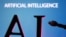 GENERIC – AI (Artificial Intelligence) letters and robot miniature in this illustration taken, June 23, 2023