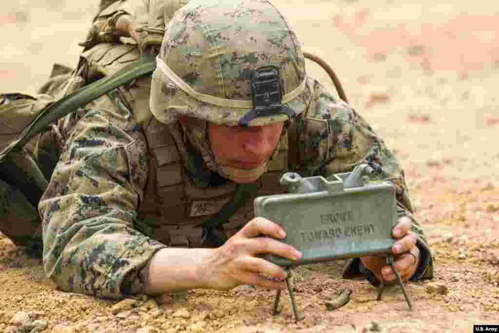 Unspecified number of M18A1 Claymore antipersonnel mines &nbsp; These directional mines are filled with 700 pea-sized steel balls backed by a wall of explosive. When detonated, the steel pellets spray outwards faster than most rifle bullets. &nbsp;