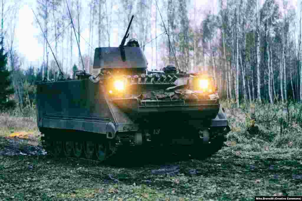 Two hundred M113 armored personnel carriers &nbsp; These tracked vehicles saw widespread combat use in the Vietnam War but are now used by the United States mainly as support vehicles such as battlefield ambulances. The M113 can carry up to 15 passengers and uses lightweight aluminum armor, which protects only against small arms and shrapnel fragments.&nbsp; &nbsp;