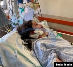 Mahsa Amini in the hospital