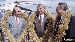 Кыргызстан, Өзбекстан жана Казакстандын мурдагы президенттери. Акмоло облусу. 27-август, 1993-жыл