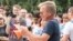 Владимир Чернышёв на митинге против пенсионной реформы 1 июля 2018 года