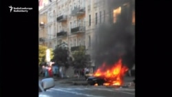 Journalist's Car In Flames Following Deadly Blast Journalist's Car In Flames Following Deadly Blast