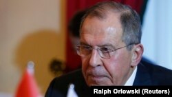 Russian Foreign Minister Sergei Lavrov in Munich on February 16.