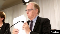 Richard McLaren, who was appointed by the World Anti-Doping Agency to head an independent investigative team, presents his report on Russian doping in Ontario on July 18.