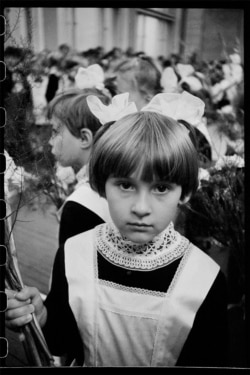 A schoolgirl in Leningrad in 1978