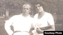 NKVD torturer and executioner Boris Rodos with his wife, Rebekkai Ratner. He was executed one day after being denounced by Nikita Khruschev in his secret de-Stalinization speech of 1956.