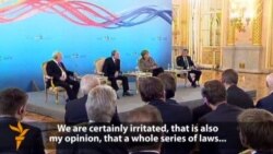 Merkel, Putin Butt Heads At German-Russian Forum Merkel, Putin Butt Heads At German-Russian Forum