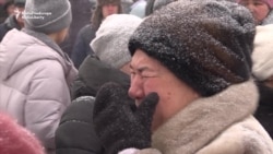 Grief For Kazakh Kids By Charred Ruins Of Home Grief For Kazakh Kids By Charred Ruins Of Home