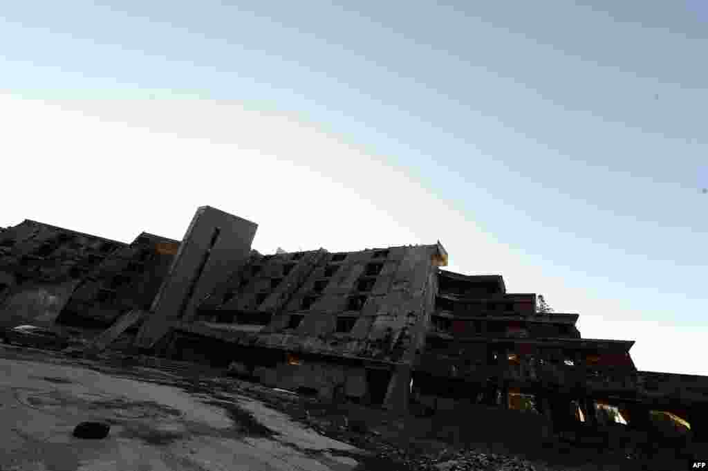 An abandoned hotel in Sarajevo's Olympic Village