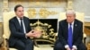Генералниот секретар на НАТО Марк Руте и претседателот на САД Доналд Трамп на средба во Белата куќа, 22.10.2025