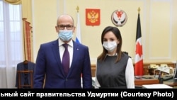 Глава Удмуртии Александр Бречалов и вице-премьер республики Эльвира Пинчук