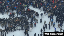 Протест в Баймаке, 17 января 2024 года.