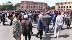 Armenian Protesters Detained At Yerevan's Central Square Armenian Protesters Detained At Yerevan's Central Square
