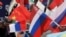 Флаги стран-участниц на церемонии в Москве, стартовавшей отсчет ста дней до финала конкурса "Интервидение"