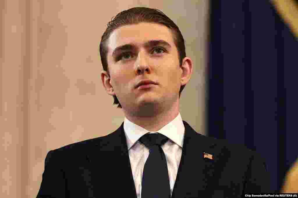 Наймолодший син Дональда Трампа і Меланії Трамп – Беррон Трамп на інавгурації свого батька як 47-го президента США