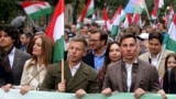 Hungary - Peter Magyar leads opposition party demonstration in Budapest on anniversary of 1956 uprising - screen grab